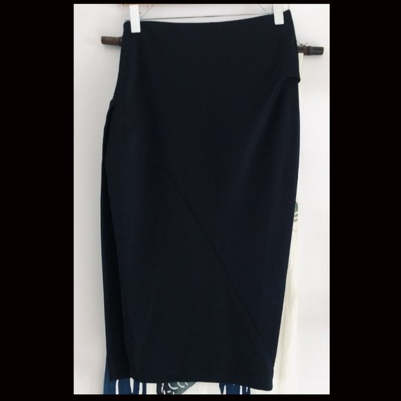 Donna Karan black silk blend skirt size 6 - Picture 2 of 8